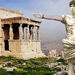Griechen bauen Löw eine Statue.
